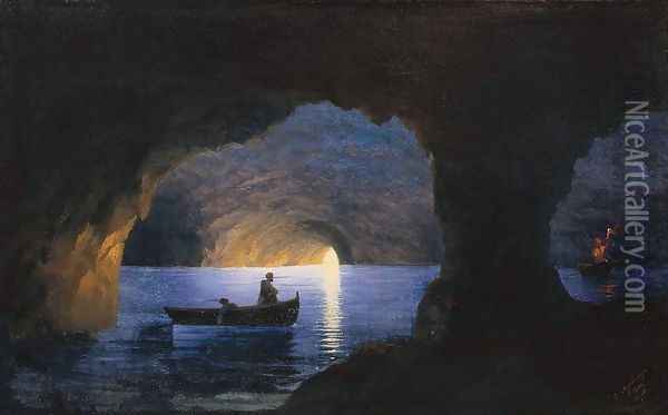Azure grotto. Naples Oil Painting - Ivan Konstantinovich Aivazovsky