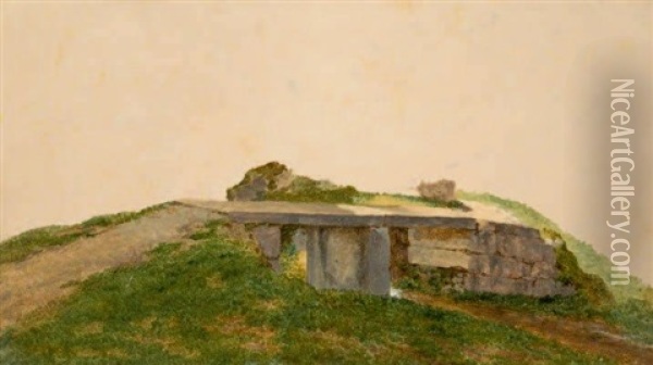 Etude De Pont (study) Oil Painting - George Augustus Wallis