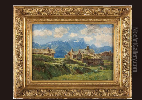 Paysage Montagnes Oil Painting - Armand Auguste Balouzet