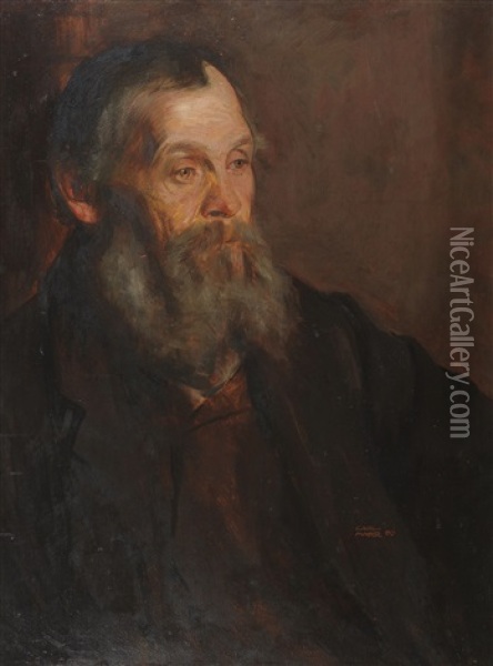 Portrat Eines Bartigen Mannes Oil Painting - Carl von Marr