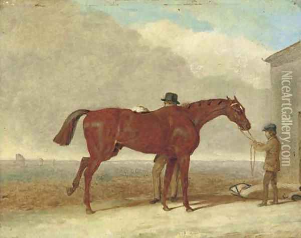 Epsom Downs, before the race Oil Painting - Abraham Cooper