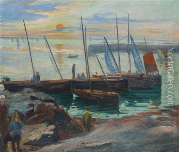 Port Breton, 1904 Oil Painting - Achille-Emile Othon Friesz