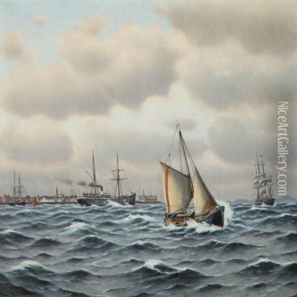 Seascape Oil Painting - Johann Jens Neumann