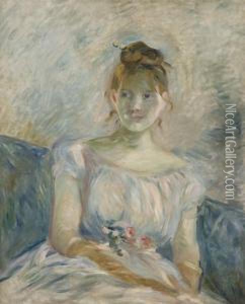 Portrait De Femme (autoportrait) Oil Painting - Paule Gobillard