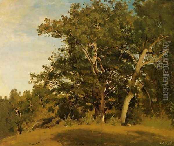 Fountainebleau - Aux Georges d'Apremont Oil Painting - Jean-Baptiste-Camille Corot