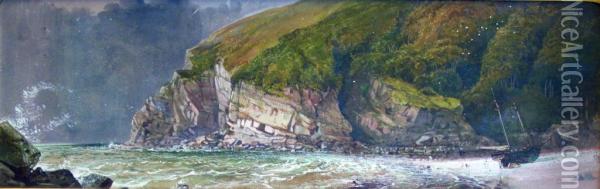 Lea Bay, Lynton Oil Painting - William Collingwood Smith