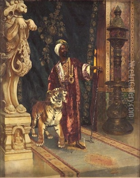 The Guardians Oil Painting - Rudolf Ernst