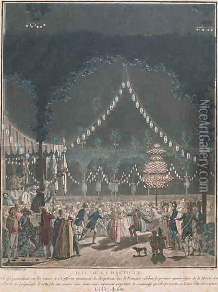 The Bastille Ball Oil Painting - Jacques Francois Joseph Swebach