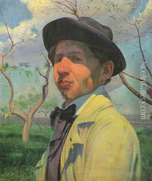 Self-Portrait Oil Painting - Andrzej Pronaszko