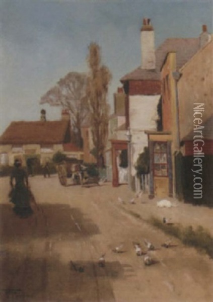 The Street, Hayes Oil Painting - Henry Charles Fox