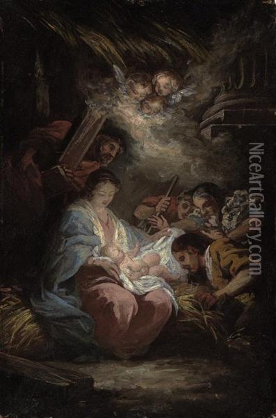 The Adoration Of The Shepherds Oil Painting - Francisco Bayeu Y Subias