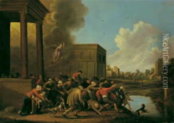 Der Teich Bethesda Oil Painting - Joost Cornelisz. Droochsloot