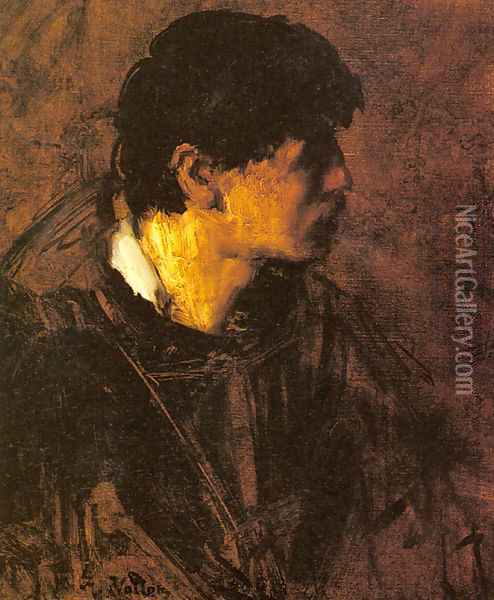 Portrait of a Man Oil Painting - Antoine Vollon