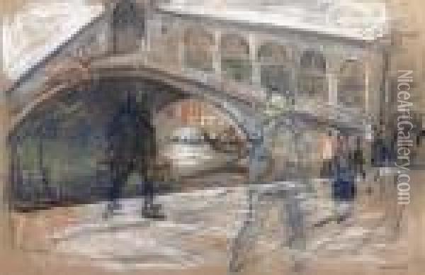 Rialtobroen I Venezia Oil Painting - Edvard Munch