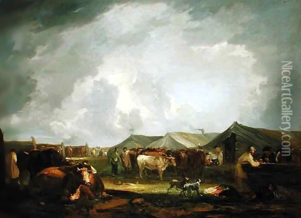The Cattle Fair Oil Painting - Thomas Barker of Bath