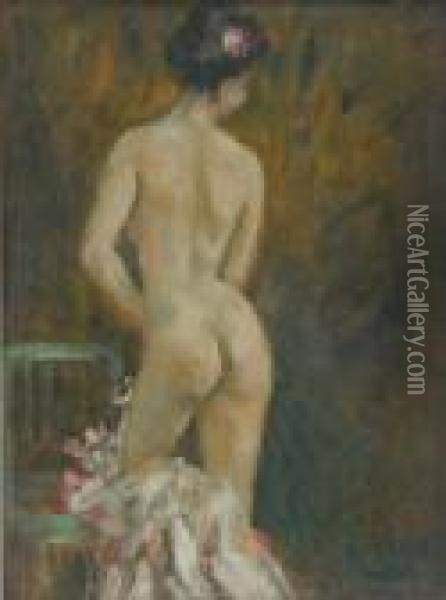 Nudo Di Schiena Oil Painting - Giuseppe Amisani