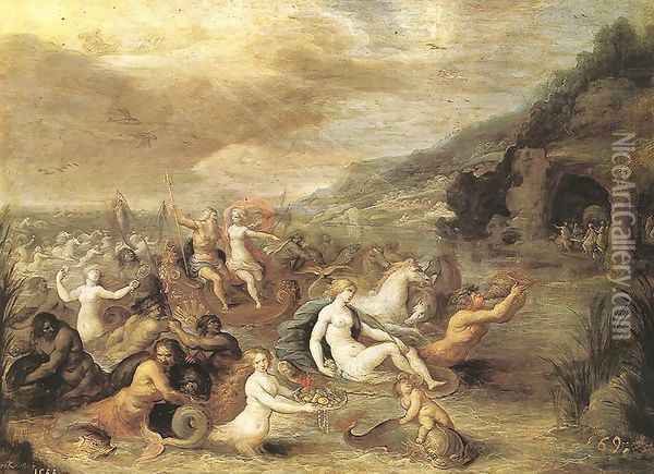 Triumph of Amphitrite Oil Painting - Frans the younger Francken
