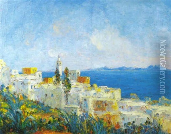 Sidi Bou-said Oil Painting - Francois Nicot