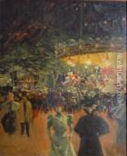 Le Manege Oil Painting - Louis Abel-Truchet