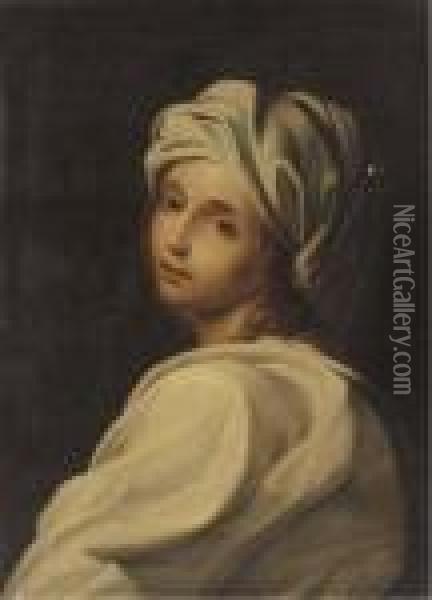 Portrait Of A Girl Oil Painting - Guido Reni