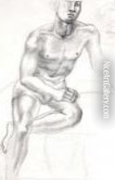 Male Nude Oil Painting - Christopher Wood