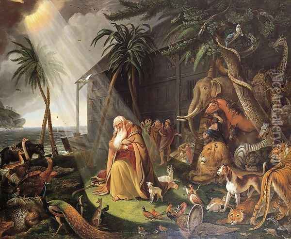 Noah and His Ark (after Charles Catton) Oil Painting - Charles Willson Peale