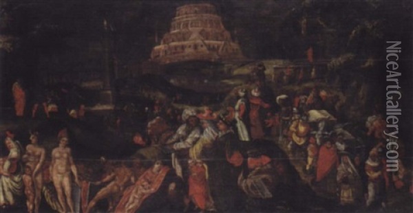 The Tower Of Babel Oil Painting - Cornelis Cornelisz Van Haarlem