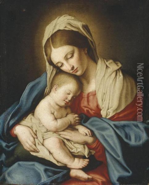 Vierge A L'enfant Oil Painting - Giovanni Battista Salvi