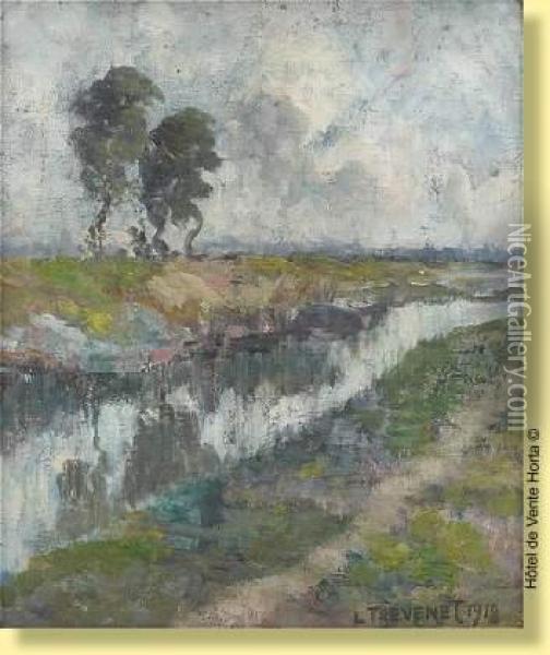 Vuede Ruisseau Oil Painting - Louis Thevenet