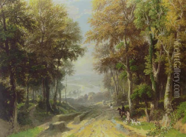 Vale Of St. John, Cumberland, Autumnal Morning Oil Painting - William Havell