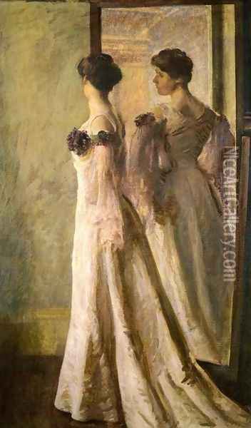 The Heliotrope Gown Oil Painting - Joseph Rodefer DeCamp