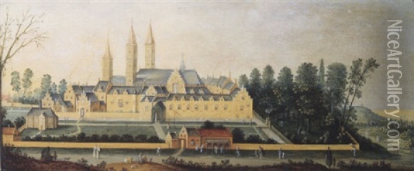 A View Of Egmond Abbey Oil Painting - Nicolaes van der Heck