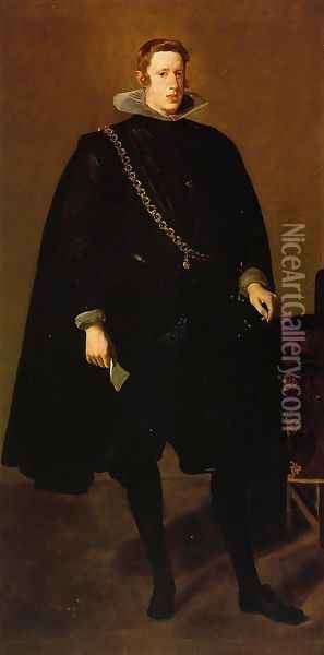 Philip IV, Standing 1 Oil Painting - Diego Rodriguez de Silva y Velazquez