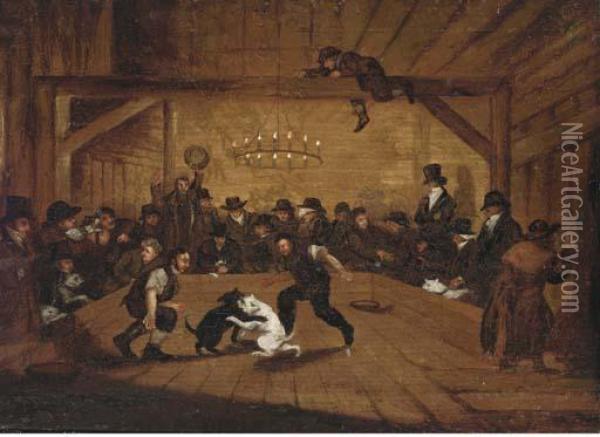 The Dog-fight Oil Painting - Henry Thomas Alken