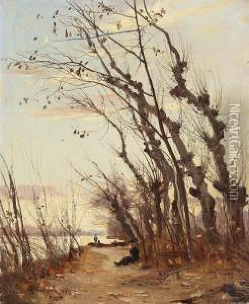 Am Flussufer Oil Painting - Paul Jean Marie Sain