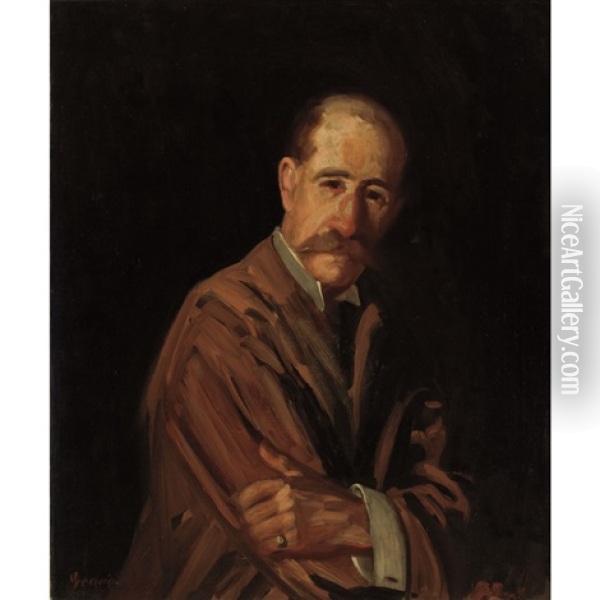 Portrait Of A Man Oil Painting - George Benjamin Luks