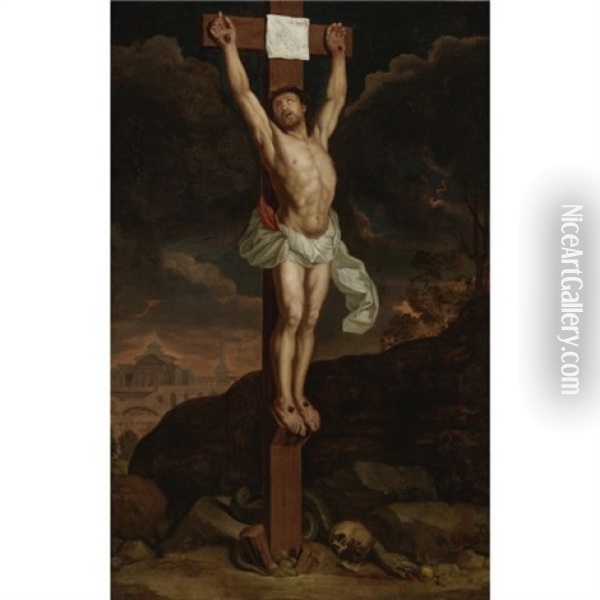 The Crucifixion Oil Painting - Charles Le Brun