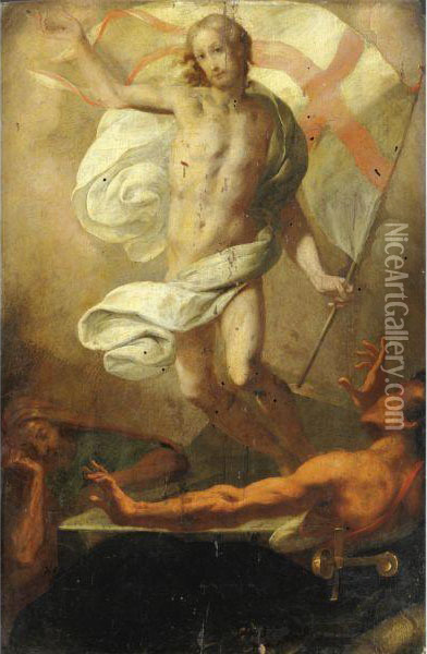 Resurrezione Di Cristo Oil Painting - Daniele Crespi