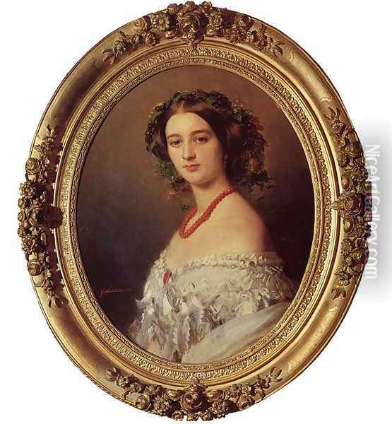 Malcy Louise Caroline Frederique Berthier de Wagram, Princess Murat Oil Painting - Franz Xavier Winterhalter