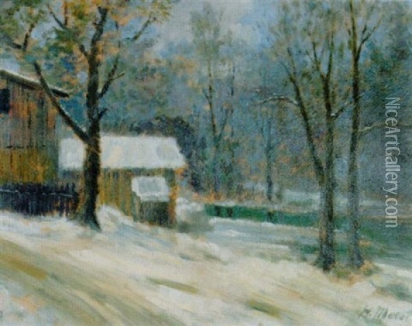 Parklandschaft Im Winter Oil Painting - Hermann Moest
