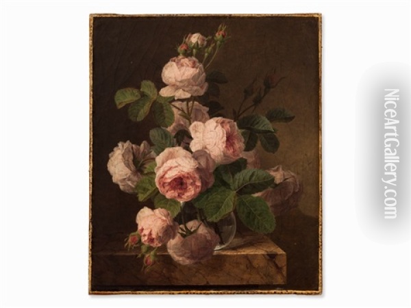 Bouquet Of Roses Oil Painting - Jan Frans Van Dael