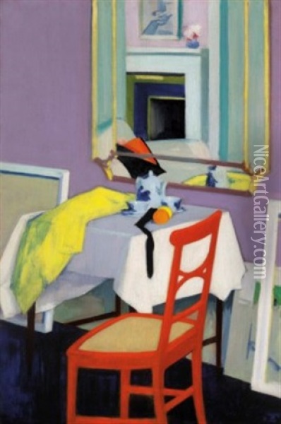 Interior (the Red Chair) Oil Painting - Francis Campbell Boileau Cadell