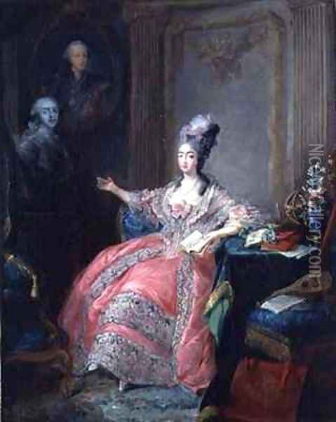 Louise Marie Josephine of Savoy Countess of Provence 1753-1810 Oil Painting - Jean Baptiste Andre Gautier D'Agoty