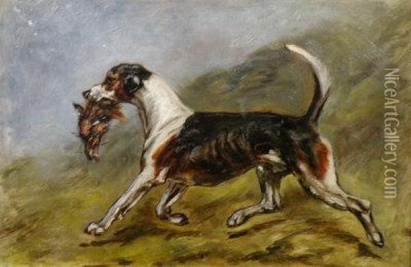The Hounds Reward Oil Painting - John Emms