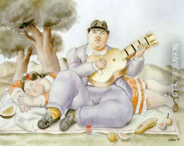 Rural Concert Concierto Campestre Oil Painting - Fernando Botero