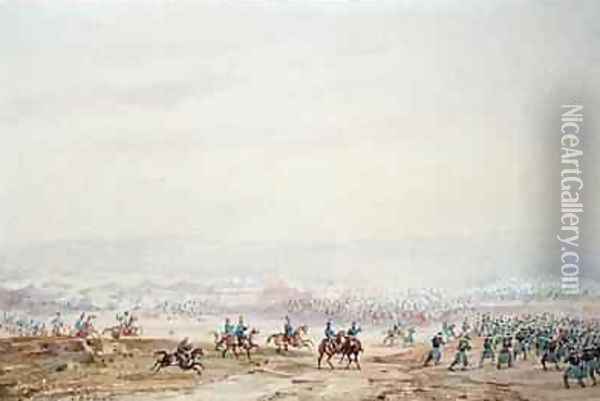 Battle of Isly in 1844 Oil Painting - Gaspard Gobaut