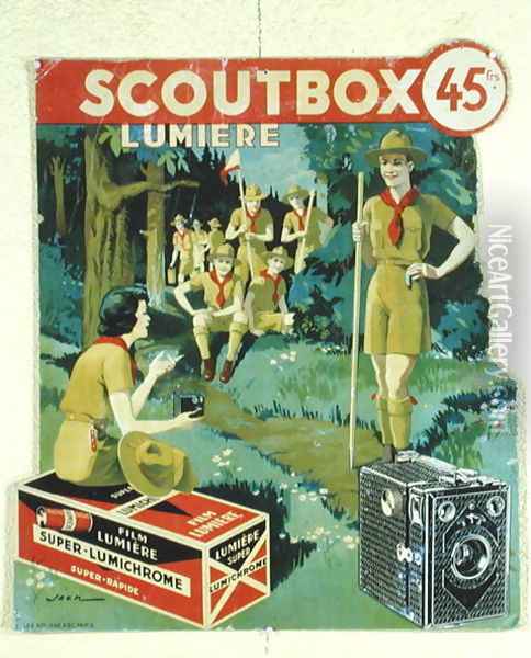 Poster advertising the Scoutbox camera Oil Painting - Jack