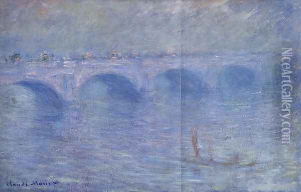 Waterloo Bridge In The Fog Oil Painting - Claude Oscar Monet