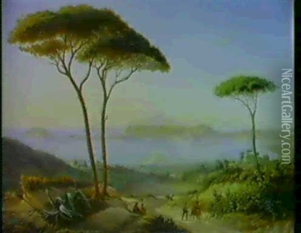 Veduta Di Pozzuoli Oil Painting - Alfred Von Ernst
