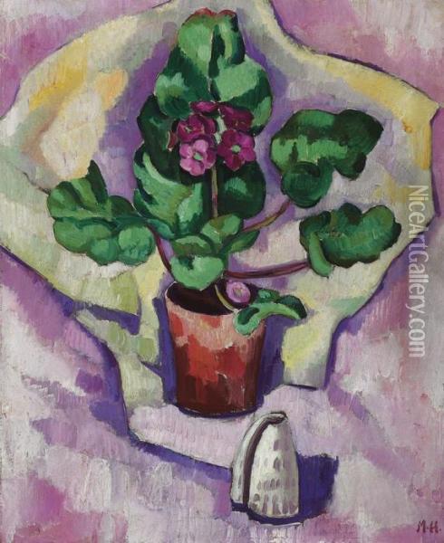 Still Life, Geraniums Oil Painting - Marsden Hartley